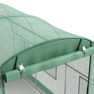 Outdoor Walk In Greenhouse with Rustproof Galvanized Steel Frame, Plant House/Grow House Green