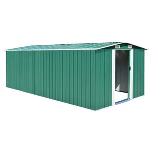 Mcspadden Garden Shed 257 x 489 x 181 cm Metal Green