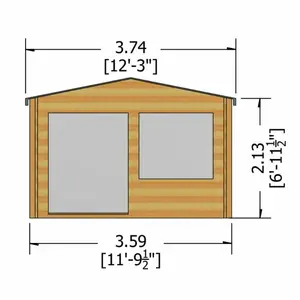 Hartland 12 x 12 Ft. Tongue and Groove Log Cabin Yes