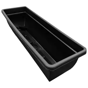 2 x Black 60cm Bellpot Trough Winchester Plastic Plant Flower Pot For Windows, Gardens & Patios