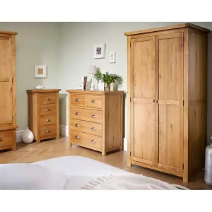 Birlea Woburn 4 Drawer Narrow Chest Oak