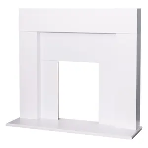 Adam Miami Fireplace in Pure White, 48 Inch