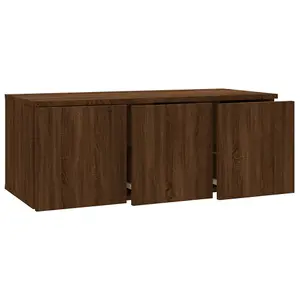 Berkfield TV Cabinet Brown Oak 80x34x30 cm Engineered Wood