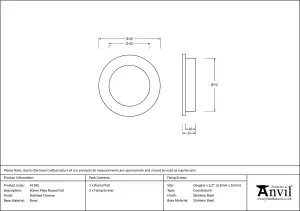 From The Anvil Polished Chrome 60mm Plain Round Pull