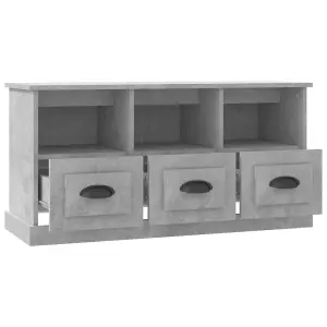 Berkfield TV Cabinet Concrete Grey 100x35x50 cm Engineered Wood