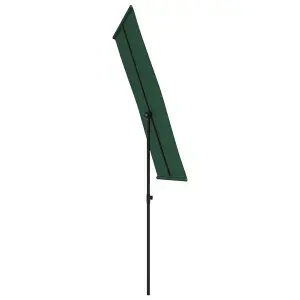 Berkfield Outdoor Parasol with Aluminium Pole 180x130 cm Green