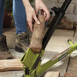 Foot Operated Heavy Duty Log Splitter, Manual Wood Cutter for Splitting & Cutting Timber (Green)