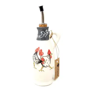 Farmhouse Hand Painted Ceramic Kitchen Dining Oil Pourer/Drizzler (H) 20cm