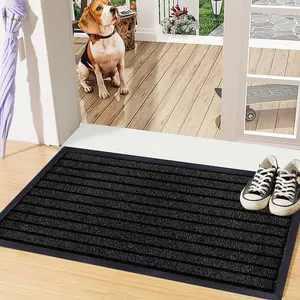 Kissy Non Slip Doormat Black / 80cm W x 300cm L