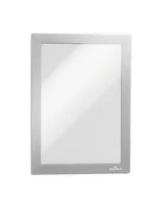 Durable DURAFRAME Self Adhesive Magnetic Signage Frame - 10 Pack - A5 Silver