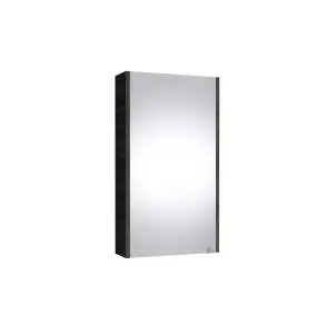 Bathroom Mirror Cabinet Mirrored Wall Unit 400mm Cupboard Black Grey Ash Avir