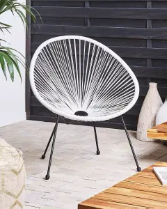 Garden Chair ACAPULCO II PE Rattan White