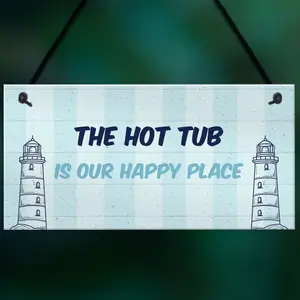 Nautical Theme Hot Tub Sign For Garden Summerhouse Shed Home Decor Gift