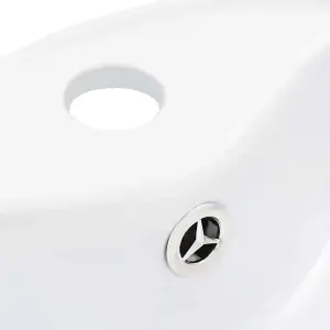 Berkfield Wash Basin with Overflow 36x13 cm Ceramic White