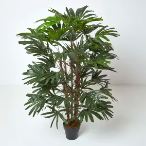 Homescapes Artificial Rhapis Excelsa Palm Tree, 150 cm Tall