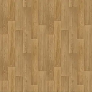 Cedar Oak Brown Wood Effect Anti-Slip Vinyl Flooring Sheet For Kitchen Bathroom Dinning Room -4m(13'1") X 2m(6'6")-8m²