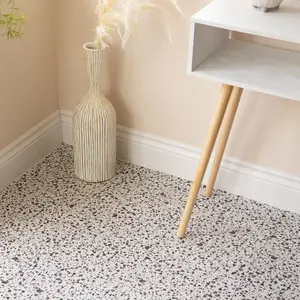 D-C-Fix White & Brown Terrazzo Stone effect Self-adhesive Vinyl tile, 1.2m²