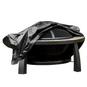 30" Deluxe Traditional Style Fire Pit with Slate Top & Drawstring Cover - DG240