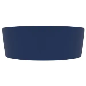 Luxury Wash Basin with Overflow Matt Dark Blue 36x13 cm Ceramic