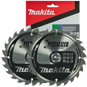 Makita DHS680Z DHS611 165mm x 20mm 24 Teeth Cordless Circular Saw Blade X 2