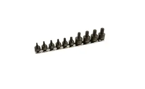 Laser Tools 5664 10pc Low Profile Impact Torx/Star Socket Bit Set 1/4"D, 3/8"D