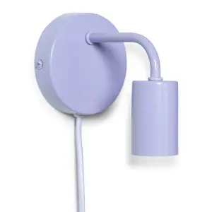 ValueLights Jordy Plug in Colour Pop Lilac Easy Fit Wall Light