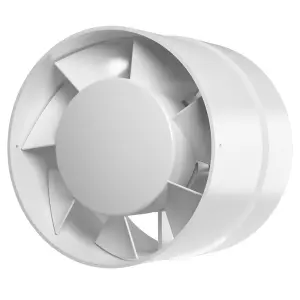 150mm Inline Extractor Fan with Ball Bearing Exhaust Vent