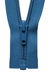 NYLON O/E ZIP 25CM - Nylon Open End Zip: 25cm: Saxe Blue - YKK