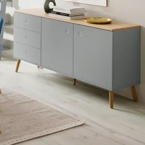 Dot 411.48cm Sideboard Grey/Oak