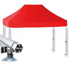 3m x 2m Extreme 40 Instant Shelter Pop Up Gazebos Frame & Canopy - Red