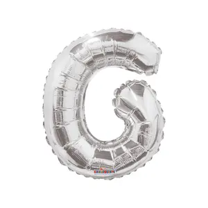 Apac Letter G Foil Balloon Silver (One Size)