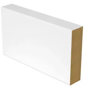 PACK OF 20 - Square Edge White Primed MDF Architrave - 18mm x 69mm x 2100mm