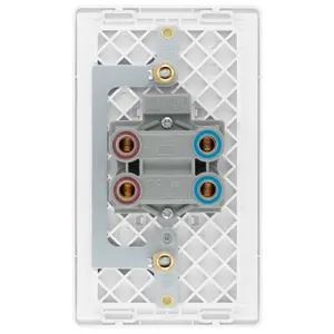 BG Evolve Large 45A Double Pole Cooker Switch & LED, Pearlescent White