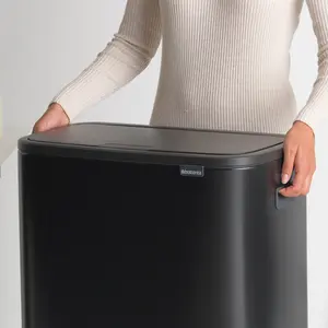 Bo Touch Bin, 60 litre, with 1 inner Plastic Bucket Black