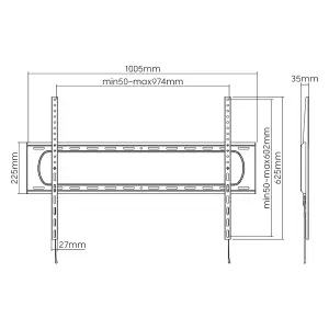 iTech Mount 60" to 120" Tilt TV Wall Mount Bracket