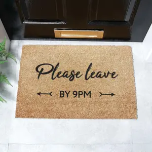 Please leave by 9pm Doormat (60 x 40cm)