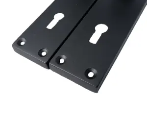 Door Handles Victorian Straight Lock Handle - Matt Black 150 x 40mm