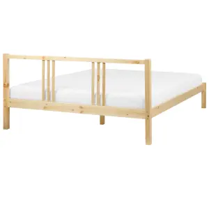 Wooden EU King Size Bed Light VANNES