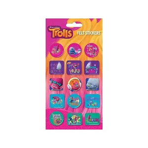 Trolls Felt Characters Sticker Sheet Multicoloured (One Size)