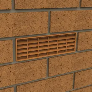 5 x Black Combination Air Brick Vents 9" x 3" for Air Flow Ventilation