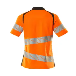 Mascot Accelerate Safe Ladies Fit Polo Shirt (Hi-Vis Orange/Dark Anthracite)  (XXXXX Large)