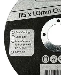 Spectre 115mm 4.5" 1.0mm Thin Fast Metal Cutting Disc 22mm Bore Flat Disc x10