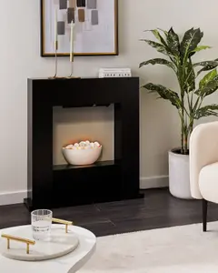 Electric Fireplace Heater DJURAB Black