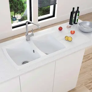 Astini Harrison 2.0 Bowl White Composite Synthetic Kitchen Sink & Waste