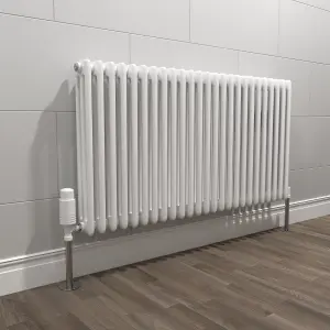 Nes Home 1145 X 600 mm Triple Column White Traditional Radiator