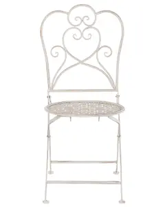 Set of 2 Garden Chairs TRIESTE Metal Beige