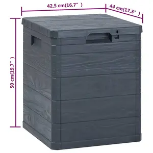 Berkfield Garden Storage Box 90 L Anthracite