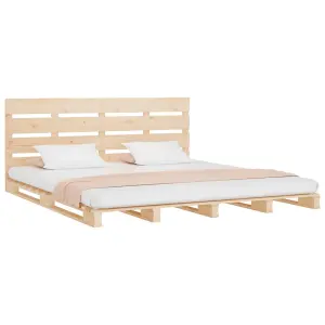 Berkfield Bed Frame 140x200 cm Solid Wood Pine