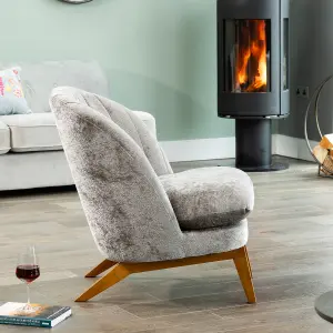 Mateo Fabric Accent Chair - Light Grey