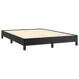 Berkfield Bed Frame Black 135x190 cm 4FT6 Double Faux Leather